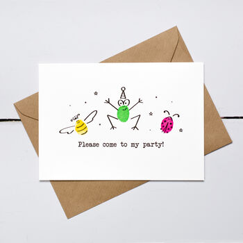 Fingerprint Minibeasts Party Invitation Card Making Kit, 3 of 6