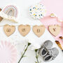 Personalised Wooden Bunting Heart And Name, thumbnail 4 of 4