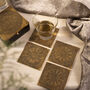 Decorative Mandala Brass And Wood Coasters Set Of Six, thumbnail 2 of 3
