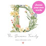 Personalised Botanical Initial Print For Couples, thumbnail 2 of 4