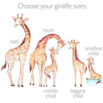 Personalised Giraffe Family Cushion, 3 of 5