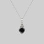 Delicate Black Spinel Or Garnet Necklace, thumbnail 2 of 6