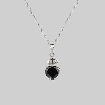 Delicate Black Spinel Or Garnet Necklace, 2 of 6