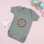 Glittery Flower Babygrow Personalised With Initial, thumbnail 2 of 4