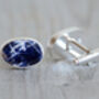 Sodalite Cufflinks Set In Sterling Silver, thumbnail 3 of 4