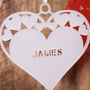 Personalised Heart Christmas Tree Decoration, thumbnail 4 of 4
