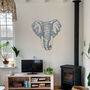 Majestic Wooden Elephant Portrait Art For Home Walls, thumbnail 1 of 12