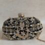 Black Handcrafted Pearl Clutch Bag, thumbnail 6 of 12