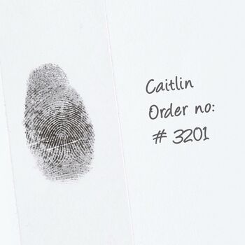 Personalised Silver Fingerprint Stamp Keyring, 5 of 9