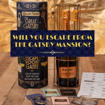 The Great Gatsby Champagne Escape Room Game, 7 of 8
