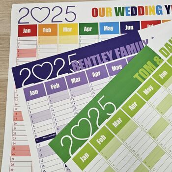 Personalised Purple Wall Planner, 3 of 5