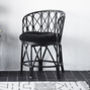 Black Bamboo Circular Chair With Velvet Seat Pads, thumbnail 1 of 1