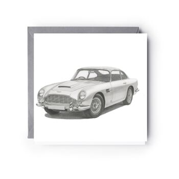 Aston Martin Db5 Classic Car Card, 2 of 6