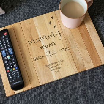 Personalised Engraved Arm Rest Tray, 3 of 4