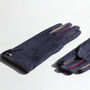Colour Pop Suede Effect Soft Lining Touch Screen Gloves, thumbnail 3 of 11