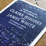 Winter Snow Wedding Save The Date Card And Magnet, thumbnail 1 of 6