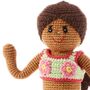 Fairtrade Crochet Baby Soft Toy Mermaid Pink Rattle, thumbnail 3 of 6