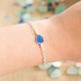 Cornish Sea Glass Bracelet Blue, thumbnail 1 of 7