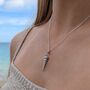 Sterling Silver Spire Shell Charm Necklace, thumbnail 1 of 6