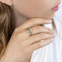 Green Amethyst Ring With Leaf Motif, thumbnail 2 of 8