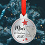 Personalised Metal First Christmas Name Bauble, thumbnail 1 of 2