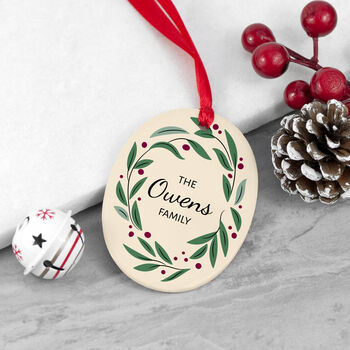 Personalised Family Wreath Christmas Decoration, 6 of 12