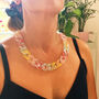 Speckled Acrylic Link Statement Necklace, thumbnail 1 of 6