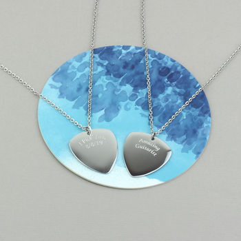 Personalised Stainless Steel Plectrum Necklace, 5 of 7