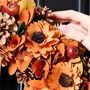 Personalised Fall Florals Autumn Wreath, thumbnail 3 of 5