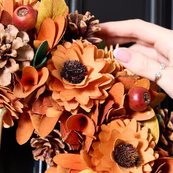 Personalised Fall Florals Autumn Wreath, 3 of 5