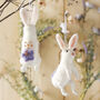Felt Easter Rabbit With Flower Decoration, thumbnail 1 of 3