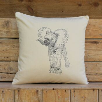 Elephant Print Cushion Cover, 2 of 3