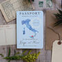 Passport Wedding Invitation Watercolour Style And RSVP Luggage Tag, thumbnail 11 of 12