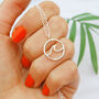 Silver Ocean Wave Everyday Necklace, thumbnail 6 of 8
