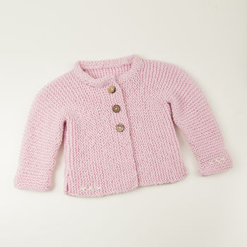 Lilly Cardigan Baby Knitting Kit, 2 of 12