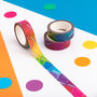 Rainbow Books Reading Pattern Washi Tape, thumbnail 1 of 3