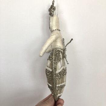 Beaded Christmas Tree Topper 'Pearl', 8 of 10