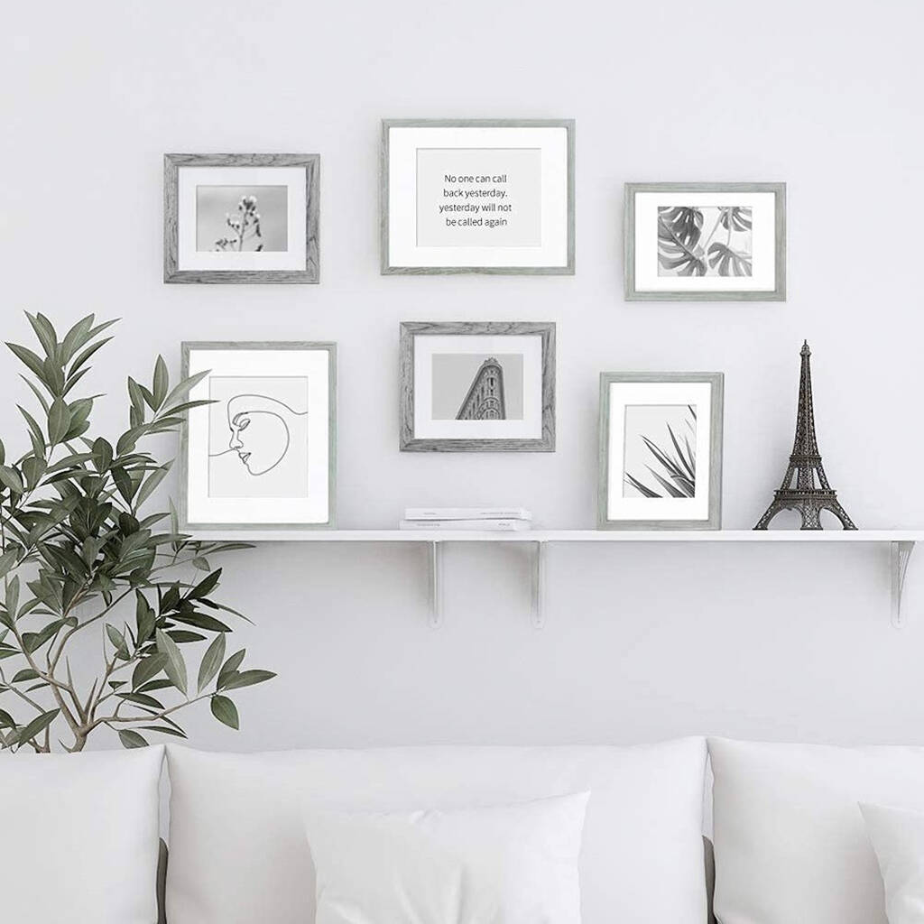 Pack Of Two Wooden Photo Frames Wall Mounted By Momentum