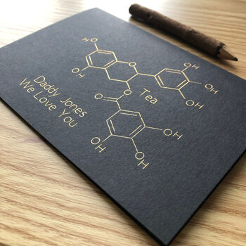 Personalised Tea Molecule Father's Day Card, 5 of 12