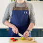 Personalised Artisan Apron With Faux Leather Detail, thumbnail 4 of 4