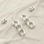 Sterling Silver Curb Chain Earrings, thumbnail 1 of 6