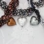 Murano Heart And Pearl Necklace In Gold Or Silver, thumbnail 1 of 11