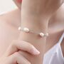 Sterling Silver Freshwater Oval Pearl Bracelet, thumbnail 6 of 10