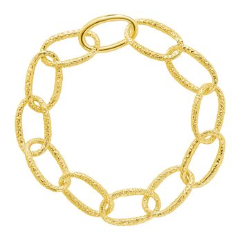 Linked Trendy Chunky Hula Bracelet In 18ct Gold Vermeil, 2 of 4