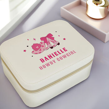 Personalised Cowgirl Travel Jewellery Box, 6 of 7