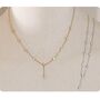 Monaco D’or Gold Ball Crystal Waterfall Charm Necklace, thumbnail 3 of 3