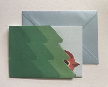 Handmade Robin In The Tree Pop Up Christmas Card, 2 of 3