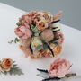 Blush Pink And Peach Bridal Artificial Flower Bouquet, thumbnail 7 of 12