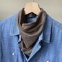 Suedette Neck Bandana, Neckerchief Scarf, Triangle Scarf, thumbnail 1 of 4