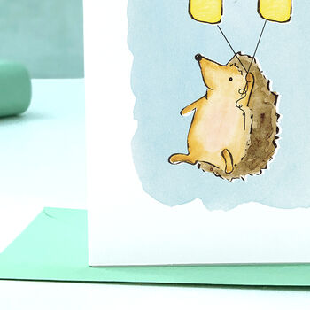 Hedgehog 11th Birthday Card, 2 of 9